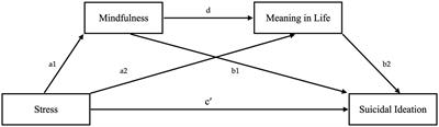 Stress and suicidal ideation in Korean baby boomers: the mediating effect of mindfulness and meaning in life